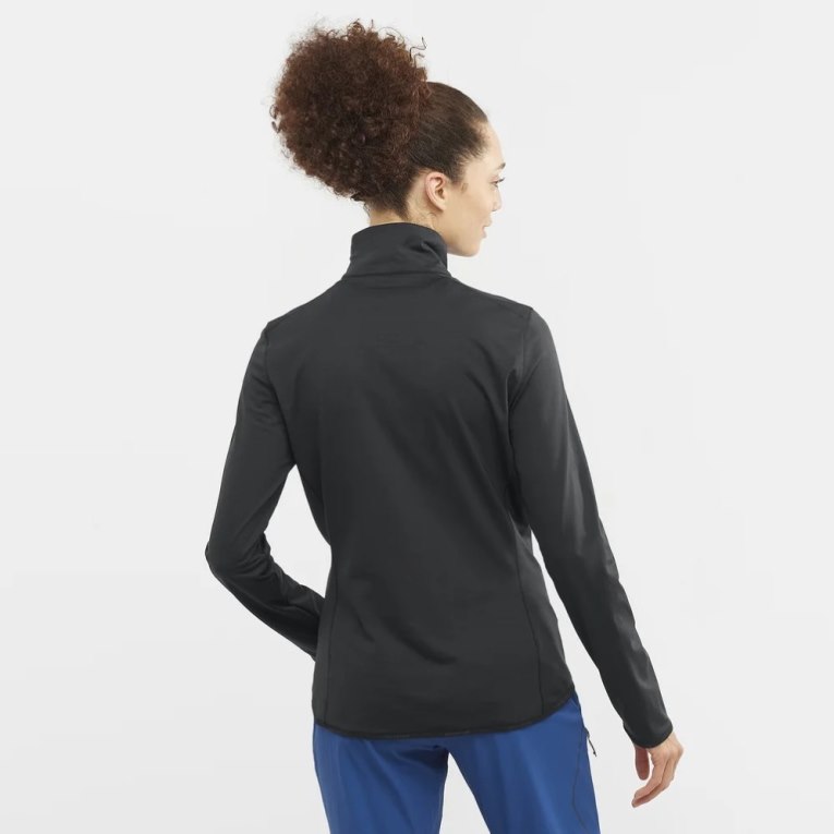 Casaco Salomon Essential Lightwarm Half Zip Feminino Pretas | PT M31568